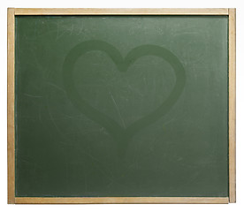 Image showing blackboard and heart shape