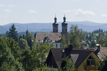 Image showing Abbey of Saint Peter in the Black Forest at summertime