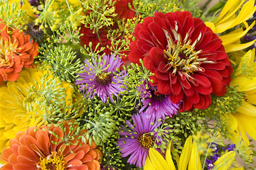 Image showing colorful flower background