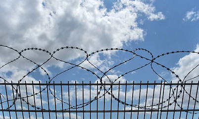 Image showing safety fence and sky