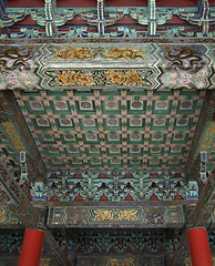 Image showing colorful chinese ceiling