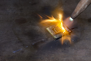 Image showing burning a cpu