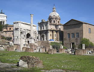 Image showing Forum Romanum at summer time