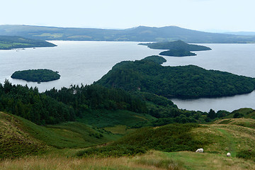Image showing panoramic view of Loch Lomond