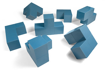 Image showing blue cubic objects