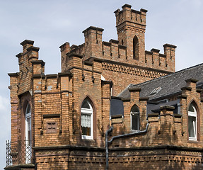 Image showing architectural brick house detail in Miltenberg