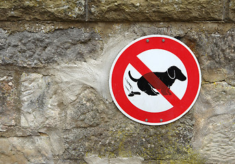 Image showing dog shit sign