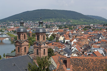 Image showing Miltenberg aerial view in sunny ambiance