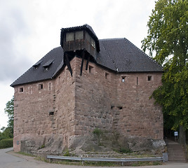 Image showing Haut-Koenigsbourg Castle detail in cloudy ambiance