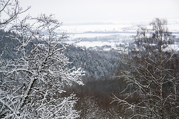 Image showing winter scenery in Hohenlohe