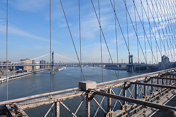 Image showing Manhattan Bridge and East River