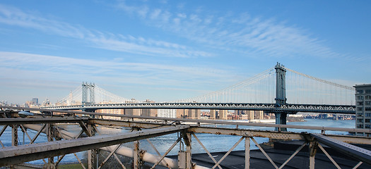 Image showing Manhattan Bridge and New York