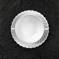 Image showing white porcelain soup plate