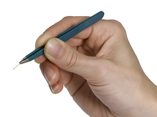 Image showing tweezers and splinter