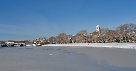 Image showing Cambridge scenery at winter time
