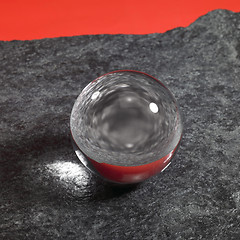 Image showing crystal ball on stone surface