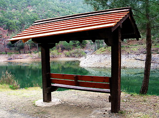 Image showing Bench it in nature. Xyliatou. Cyprus