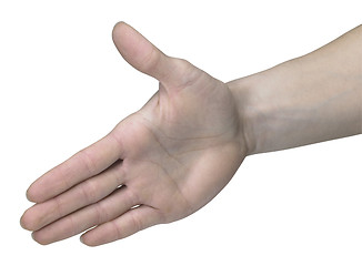 Image showing hand prepared for handshale