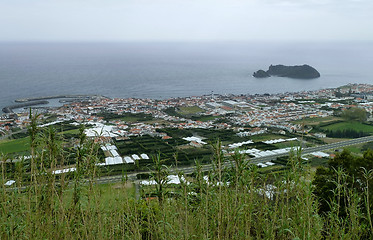 Image showing coastal settlement at the Azores