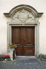 Image showing noble decorated entrance door