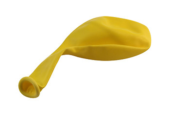 Image showing yellow balloon upright