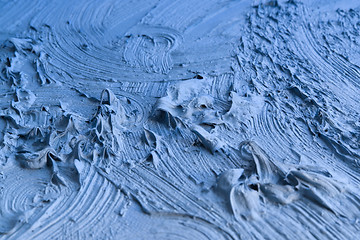 Image showing blue pastose paint detail