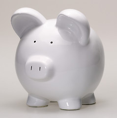 Image showing white porcelain piggybank