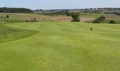 Image showing golf scenery at summer time