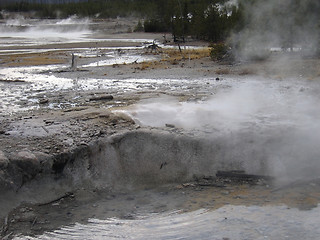 Image showing hot springs in the Yellowstone National Park