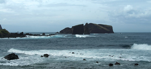 Image showing rocky coastal scenery at the Azores