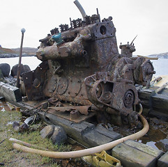 Image showing old rusty diesel engine