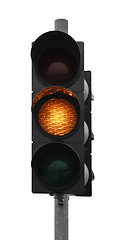 Image showing traffic light shows yellow