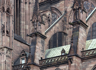 Image showing cathedral in Strasbourg closeup