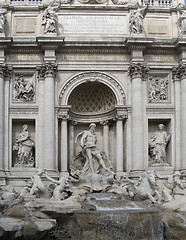 Image showing Fontana di Trevi detail