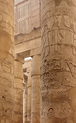 Image showing columns at Precinct of Amun-Re in Egypt