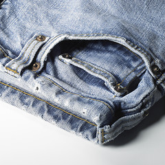 Image showing blue jeans detail