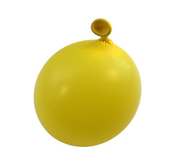 Image showing yellow balloon upright