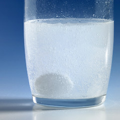 Image showing fizzy tablet in a glass of water