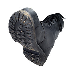 Image showing dirty old combat boot