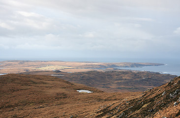 Image showing coastal landscape near Stac Pollaidh