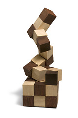 Image showing wooden 3D puzzle