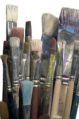 Image showing lots of used brushes