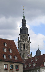 Image showing steeple of the Moritzkirche in Coburg