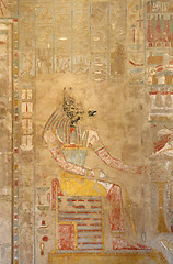 Image showing painting inside the Mortuary Temple of Hatshepsut