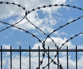 Image showing safety fence and sky