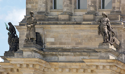 Image showing detail of the Reichstag in Berlin