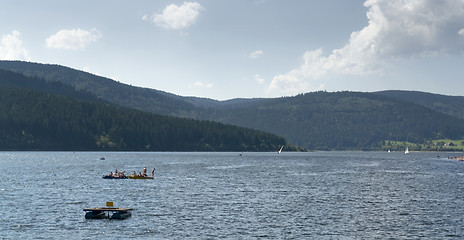 Image showing Schluchsee and overgrown hills