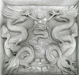 Image showing chinese firedrake relief