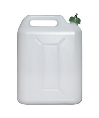Image showing white canister with green closure