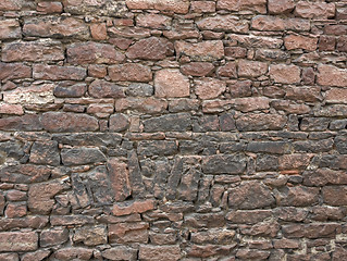 Image showing reddish stone wall